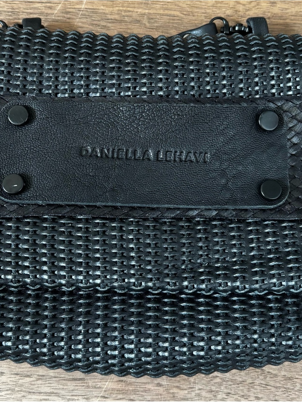 Daniella Lahavi Leather Woven Crossbody Bag - Picture 14 of 14